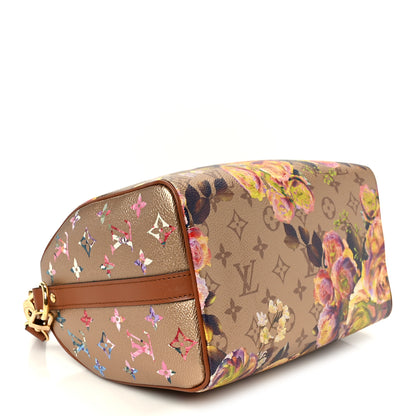 Louis Vuitton Metallic Monogram LV Garden Speedy Bandouliere 25 Gold 3 of 10