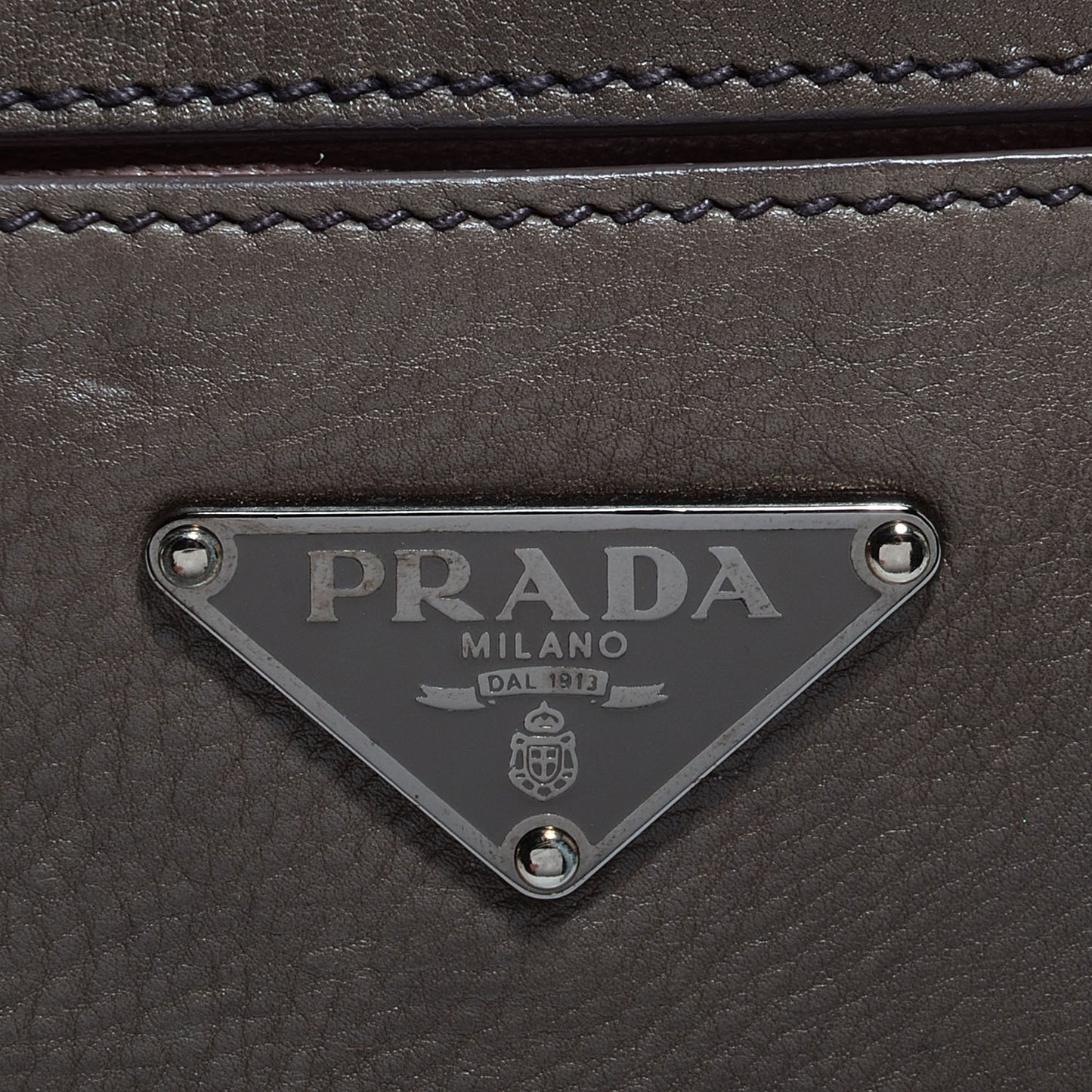 Leather Zip Tote Fumo