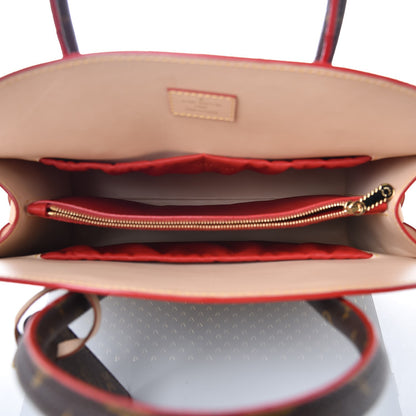 Louis Vuitton Monogram Calf Hair Spikes Iconoclasts Christian Louboutin Tote Red 5 of 8