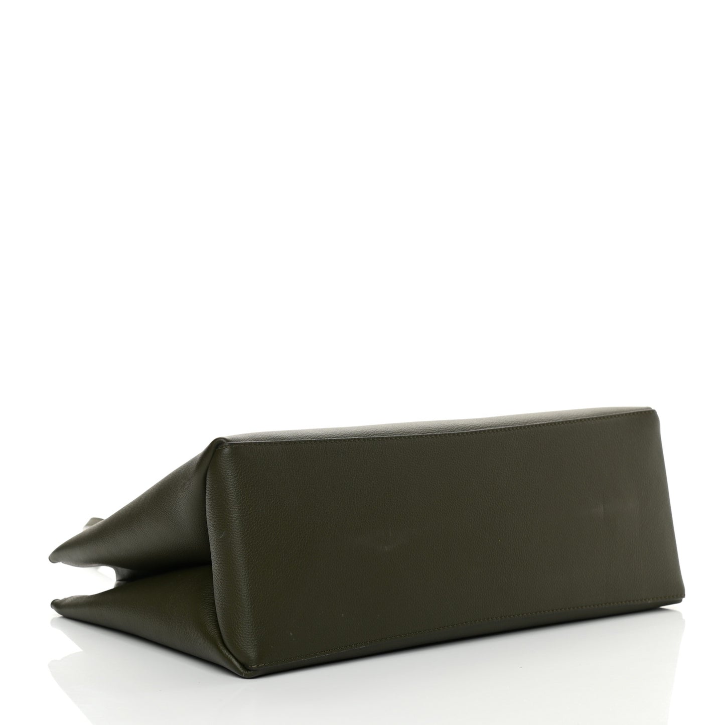 Grained Calfskin Lockme Shopper Kaki