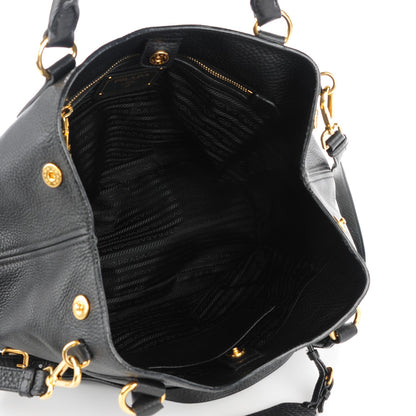 Prada Vitello Daino Shoulder Bag Nero Black 8 of 8