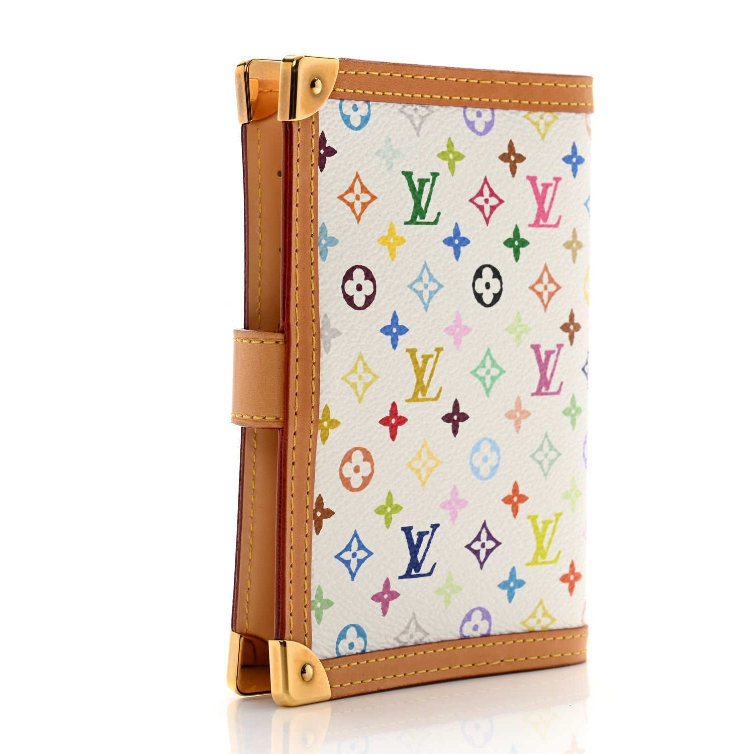 Louis Vuitton Monogram Multicolor Small Ring Agenda Cover White 3 of 12