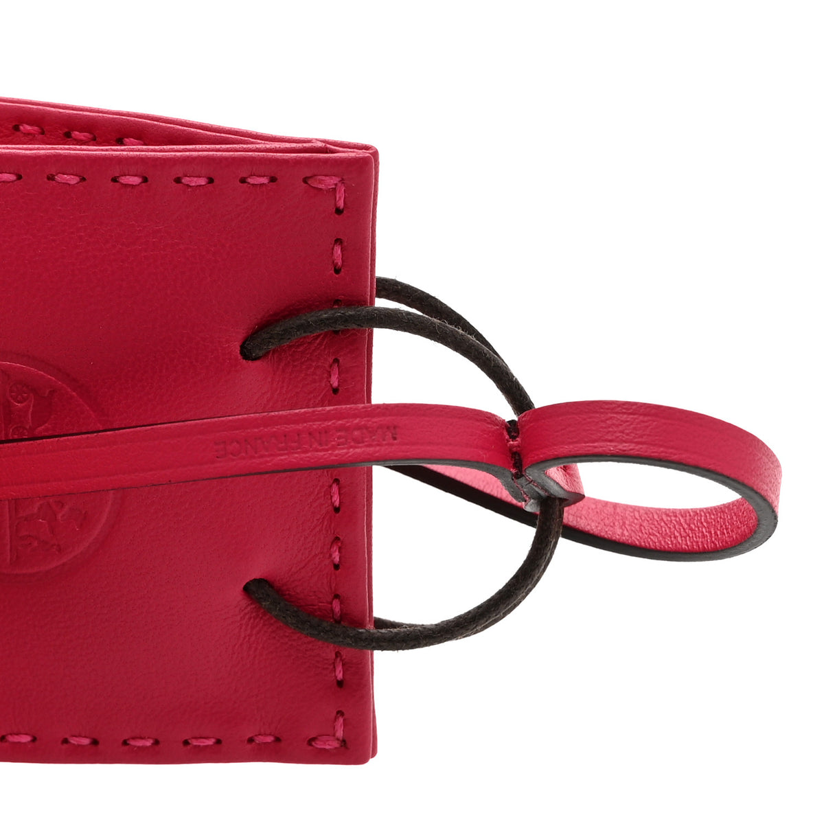 Milo Lambskin Swift Shopping Bag Charm Rose Mexico