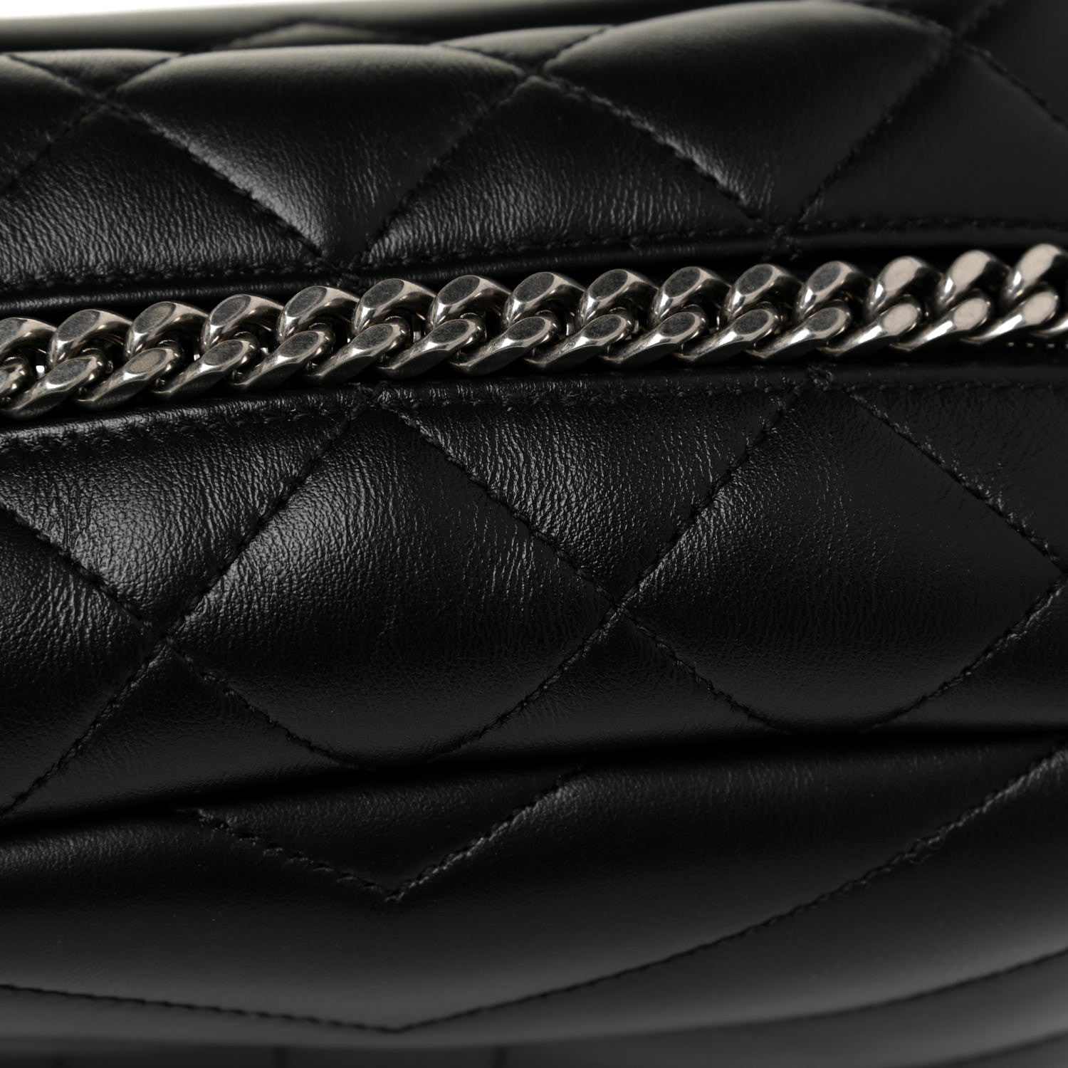 Saint Laurent Calfskin Y Quilted Monogram Small Loulou Bowling Bag Black 12 of 12