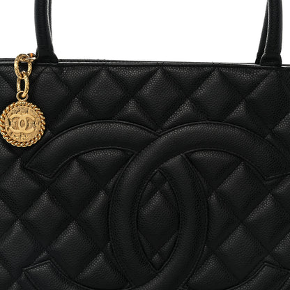 Chanel Caviar Quilted Medallion Tote Black 8 of 11