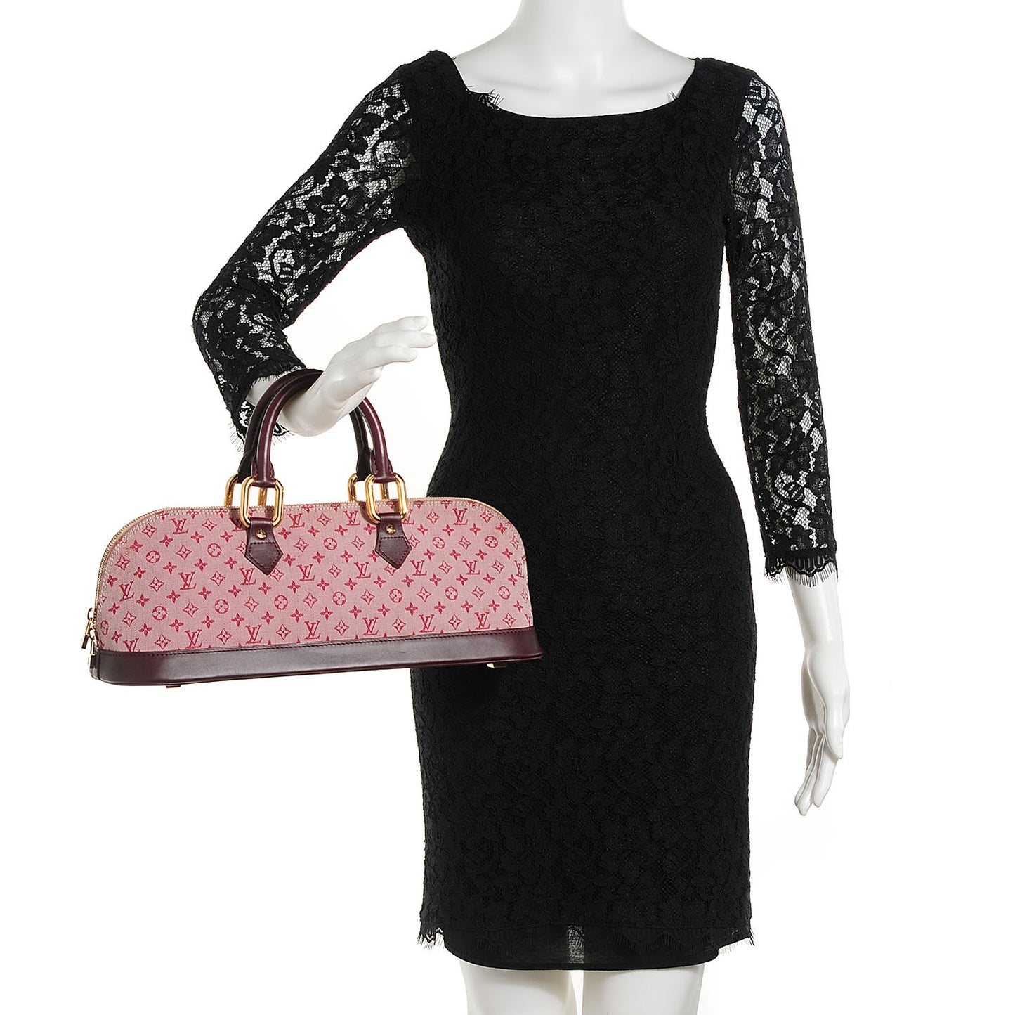 Mini Monogram Alma Long Cherry