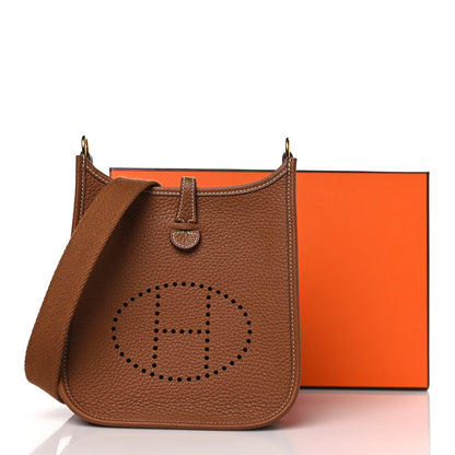 Hermes Taurillon Clemence Evelyne TPM Gold 10 of 10