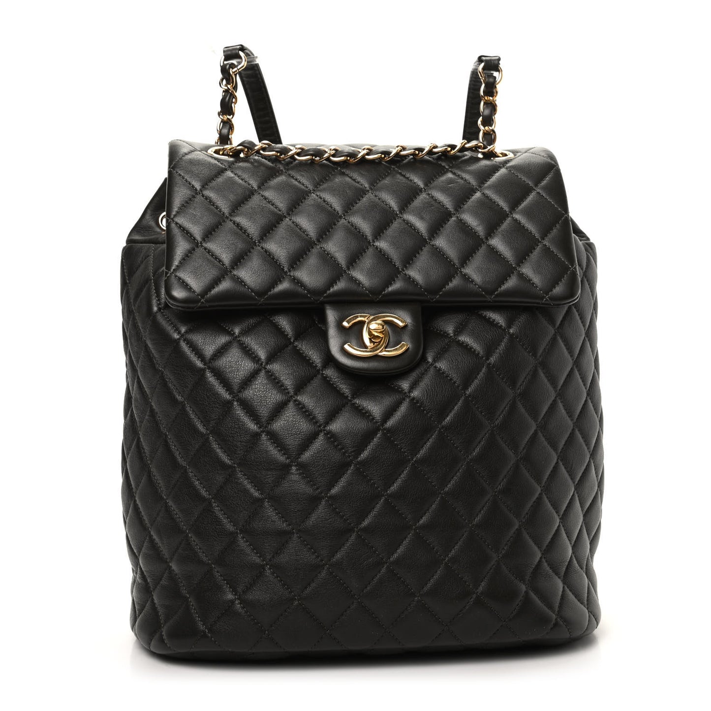 Calfskin Quilted Large Urban Spirit Backpack Dark Brown