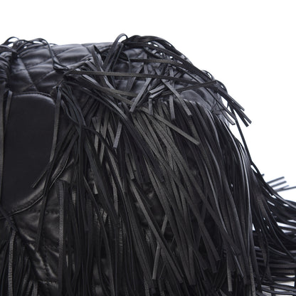 Chanel Lambskin Quilted Western Baluchon Fringe Bag Black 9 of 10