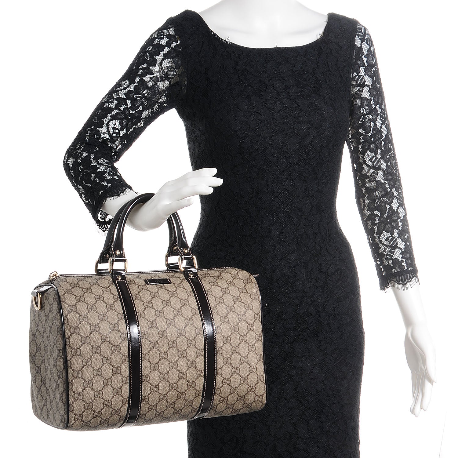 Gucci GG Plus Monogram Medium Joy Boston Dark Brown 2 of 8