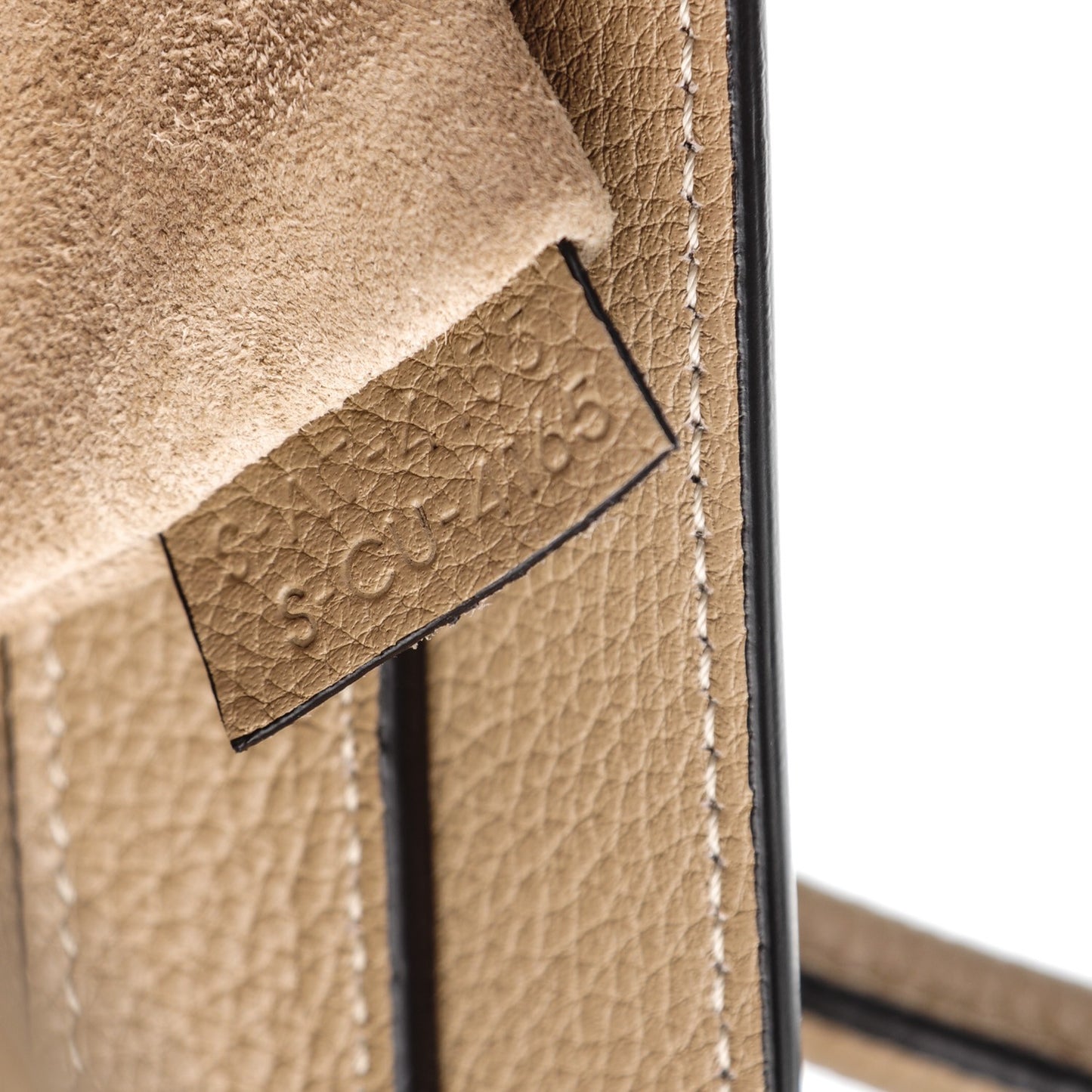 Drummed Calfskin Micro Luggage Taupe