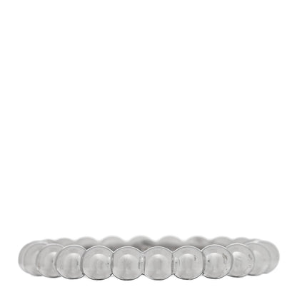 Van Cleef & Arpels 18K White Gold Small Perlee Ring 53 6.5 1 of 5