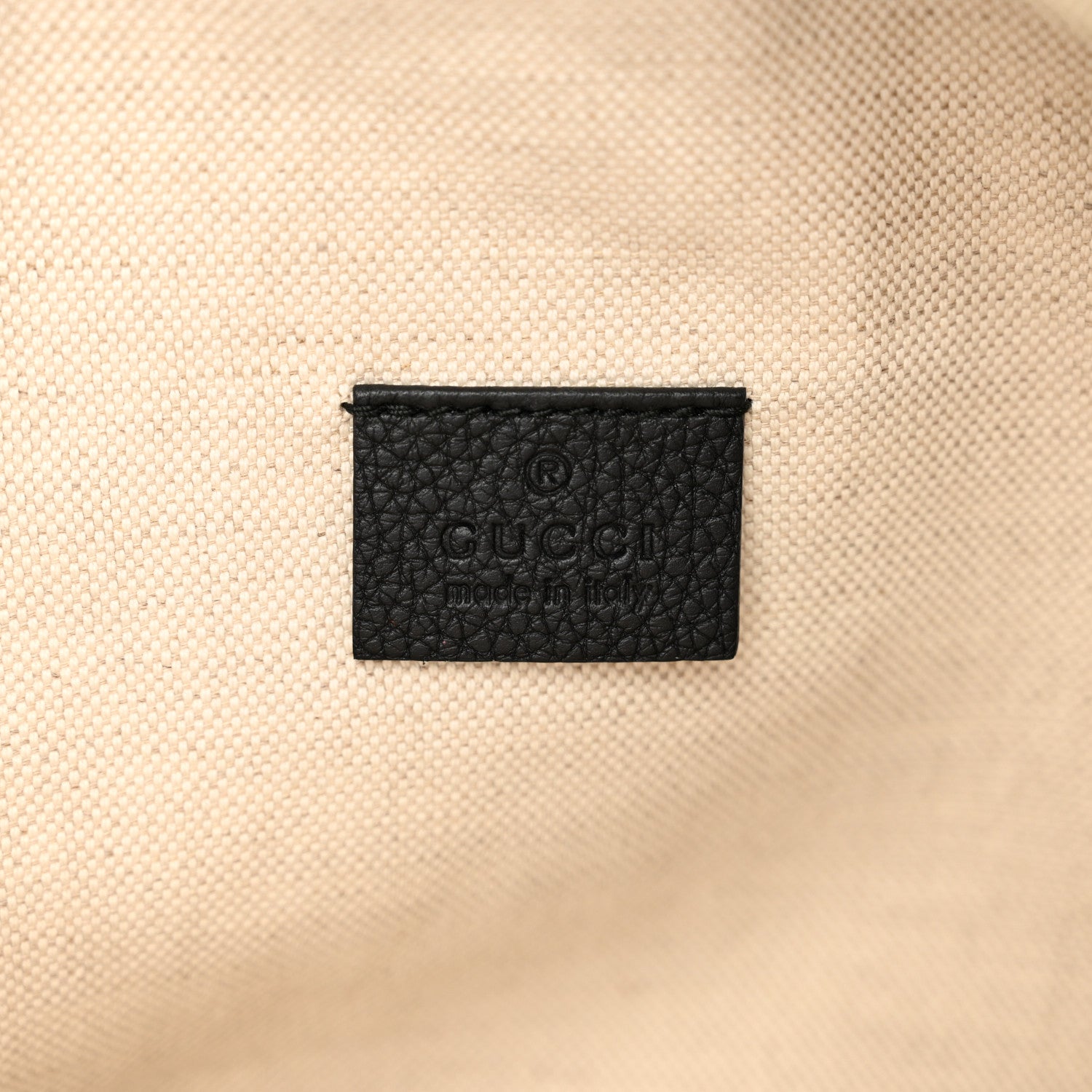 Gucci Grained Calfskin Logo Belt Bag Black 6 of 9