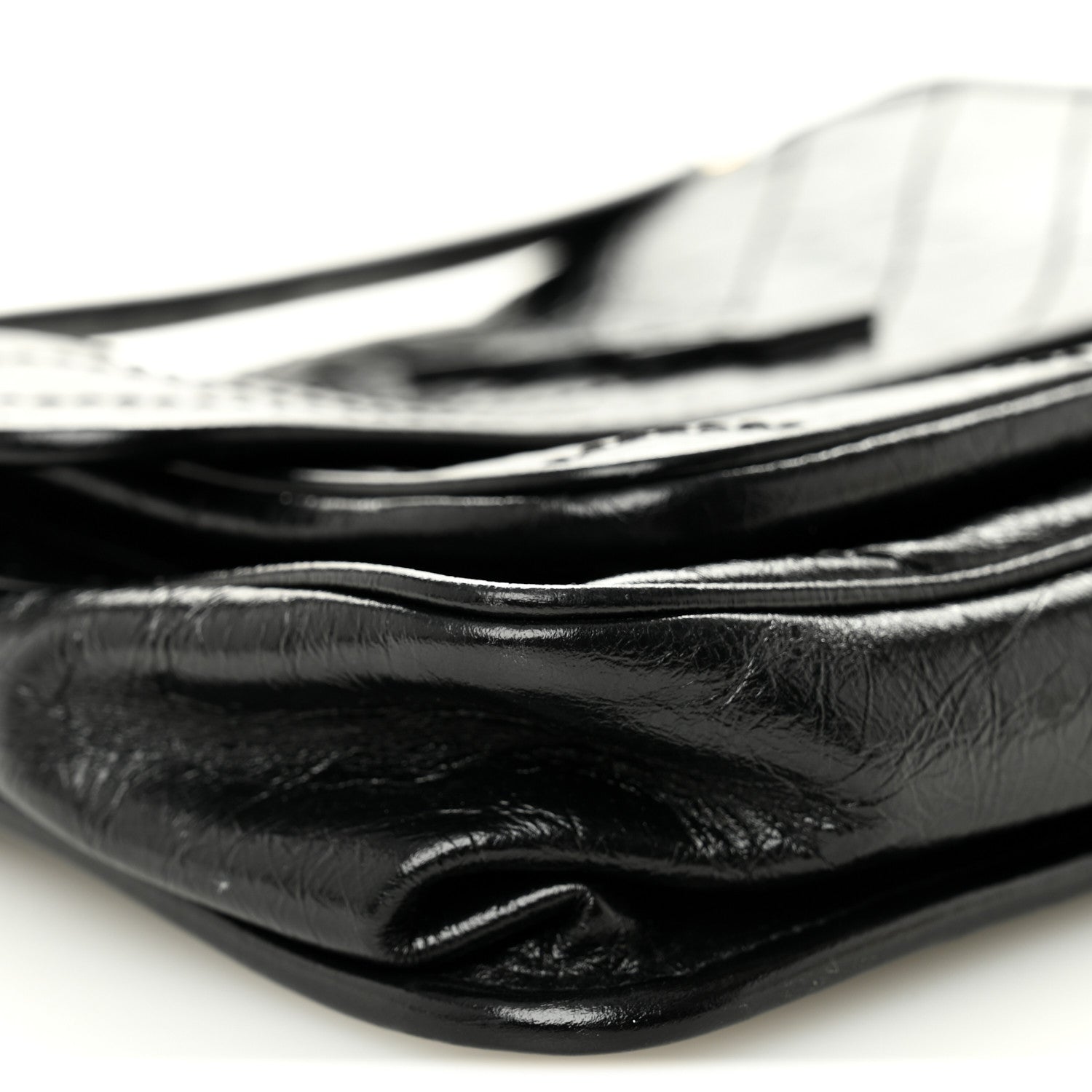 Saint Laurent Crinkled Calfskin Matelasse Monogram Medium Niki Chain Satchel Black 9 of 11