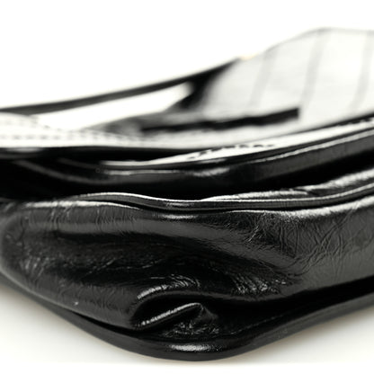 Saint Laurent Crinkled Calfskin Matelasse Monogram Medium Niki Chain Satchel Black 9 of 11
