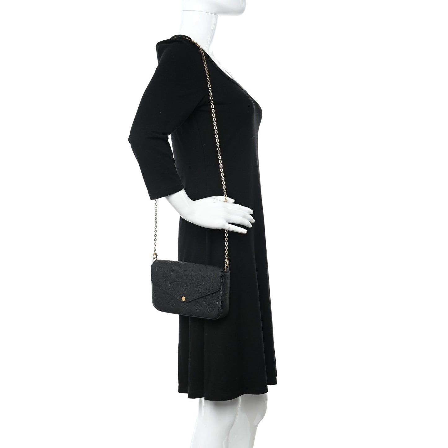 Empreinte Pochette Felicie Chain Wallet Black