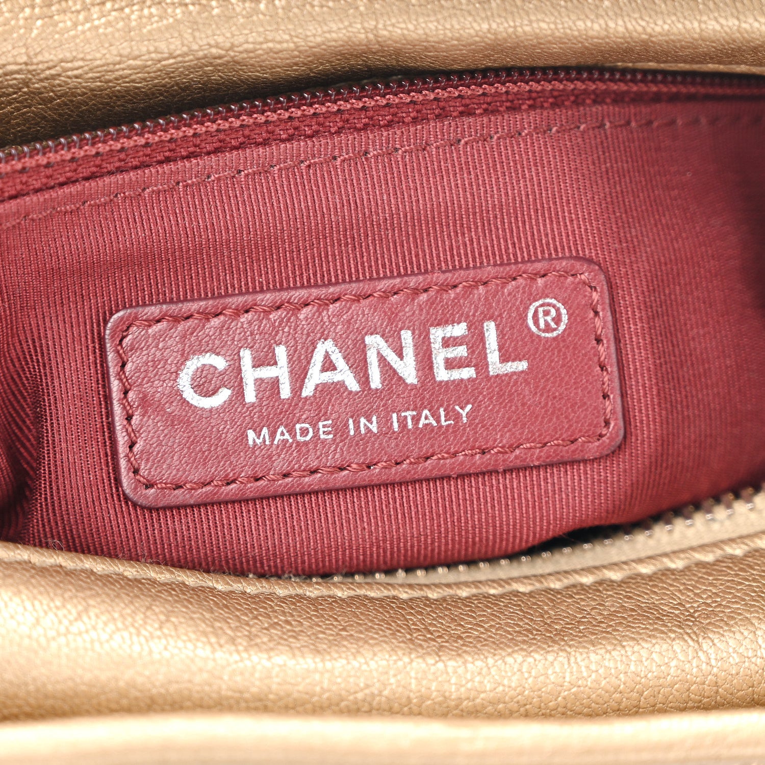 Chanel Metallic Goatskin Quilted Small Gabrielle Hobo Gold Bronze 6 of 13