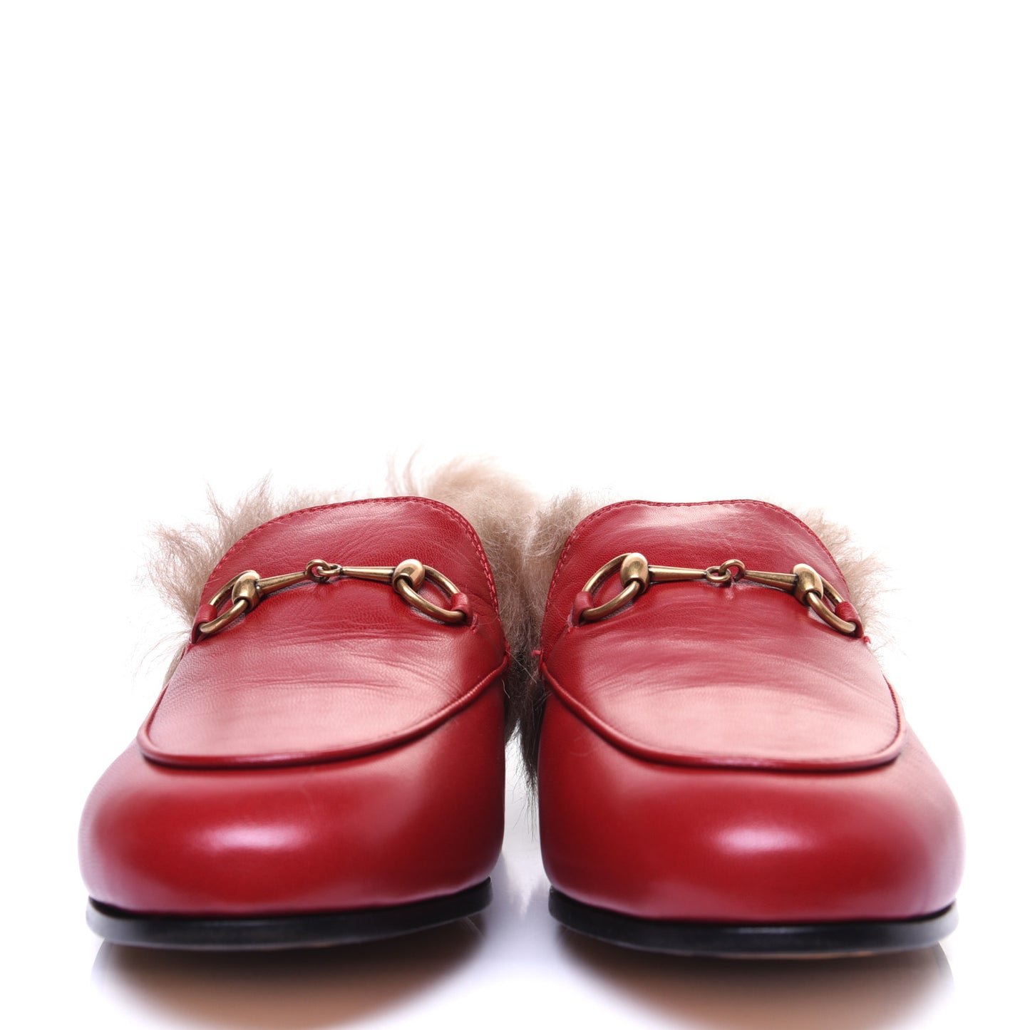 Malaga Kid Fur Womens Jordaan Loafers 38 Hibiscus Red Natural