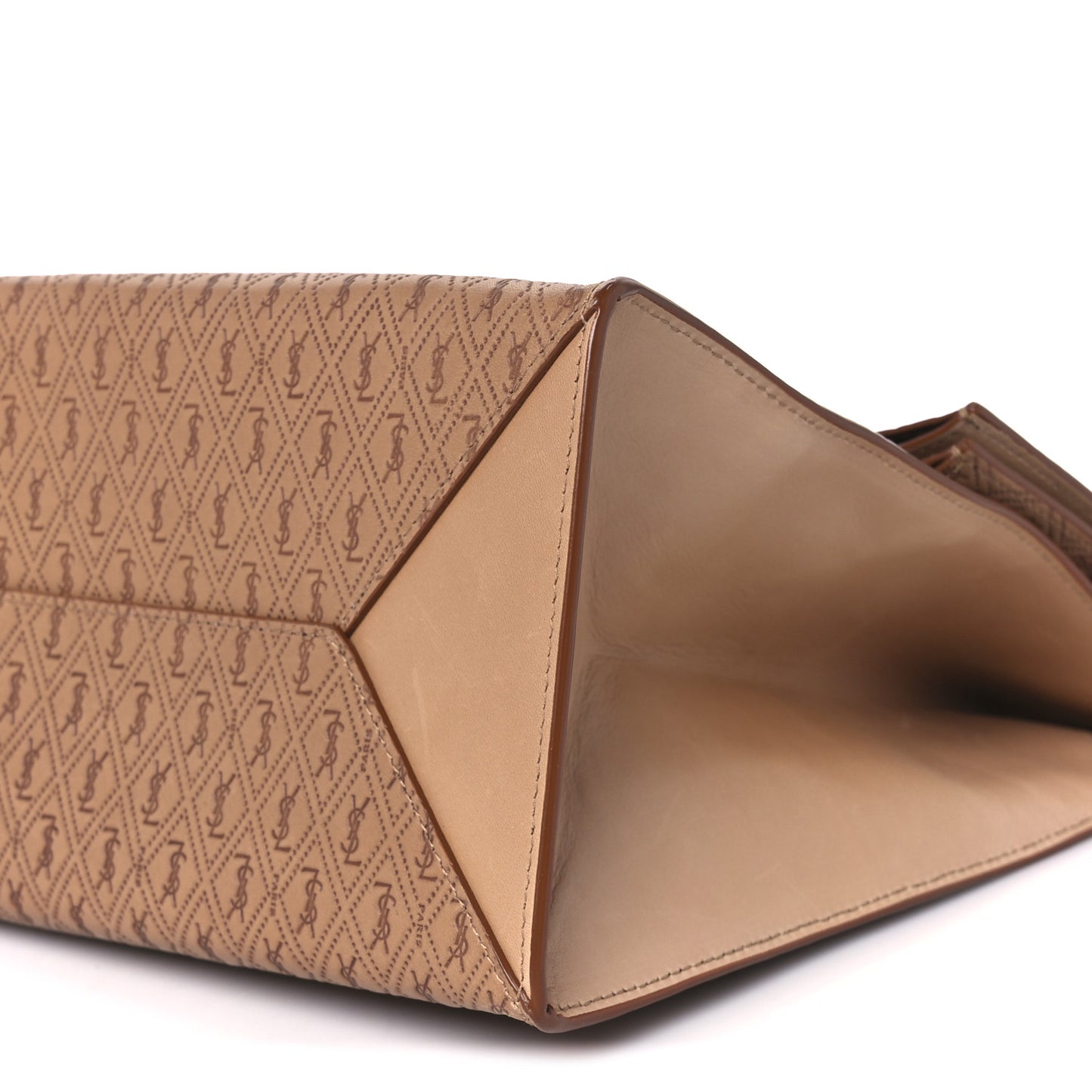 Calfskin Monogram Deli Paper Bag Vintage Beige