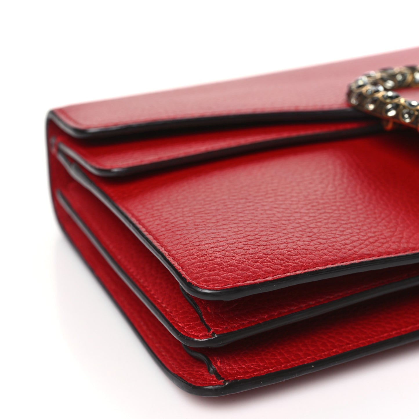 Dollar Calfskin Swarovski Crystal Small Dionysus Shoulder Bag Hibiscus Red