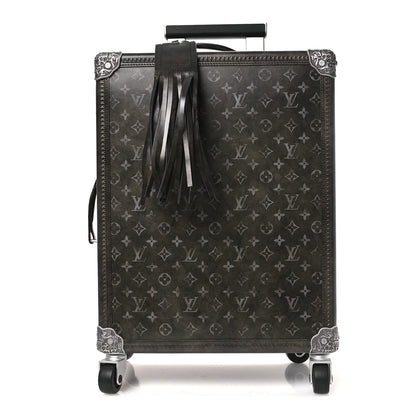 Louis Vuitton Brushed Monogram Rolling Trunk Black 1 of 10