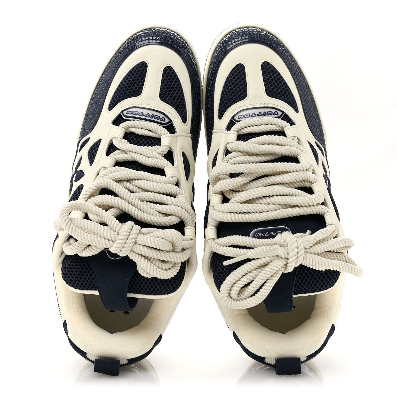 Louis Vuitton Mens LV Calfskin Mesh Skate Sneaker 9 Marine 2 of 10