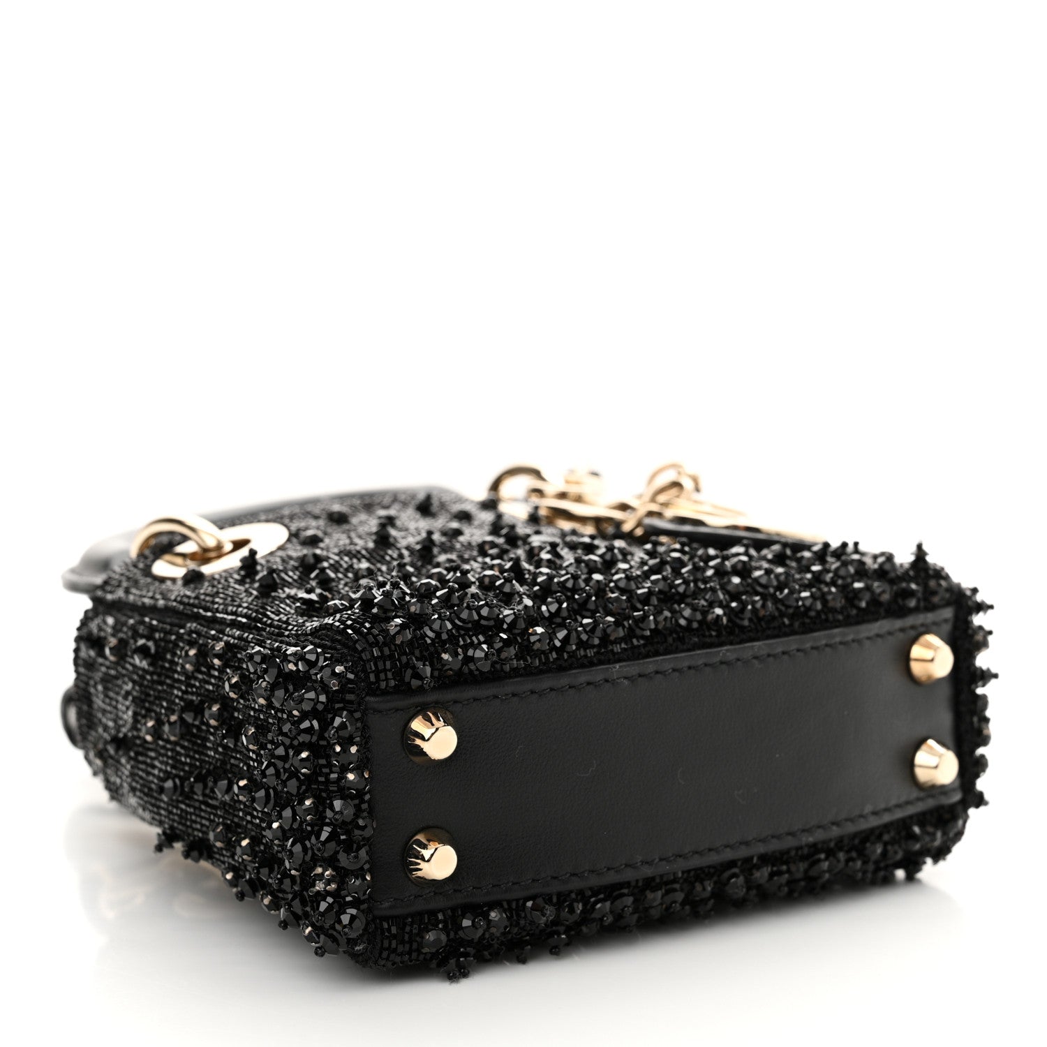 Christian Dior Lambskin Beaded Micro Lady Dior Black 4 of 12