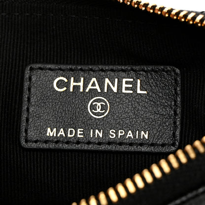 Chanel Caviar Quilted Studded CC Small Pouch Black 6 of 8