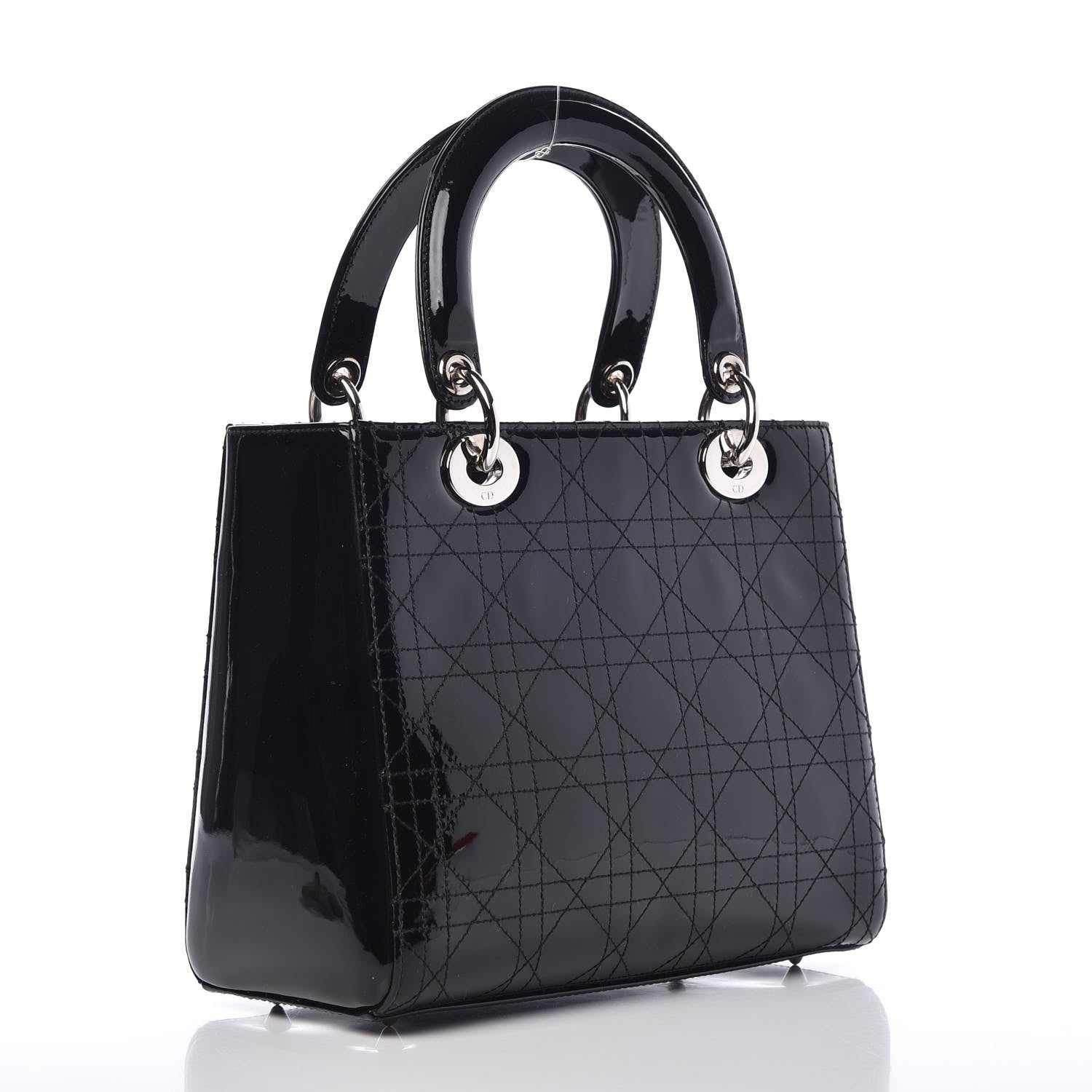 Christian Dior Patent Cannage Medium Lady Dior Black 3 of 7