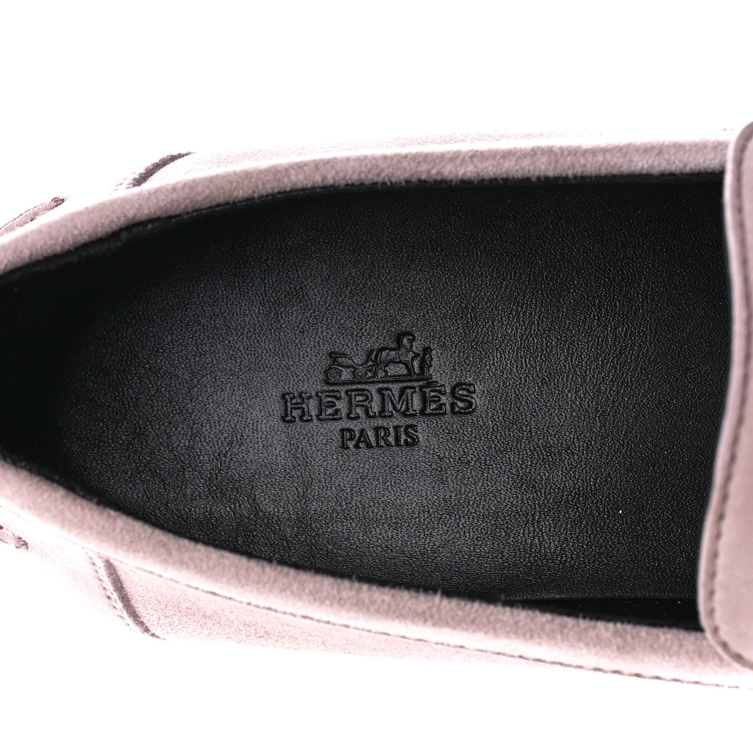 Hermes Suede Goatskin Womens Destin Loafer 41 Rose Opaline 8 of 10