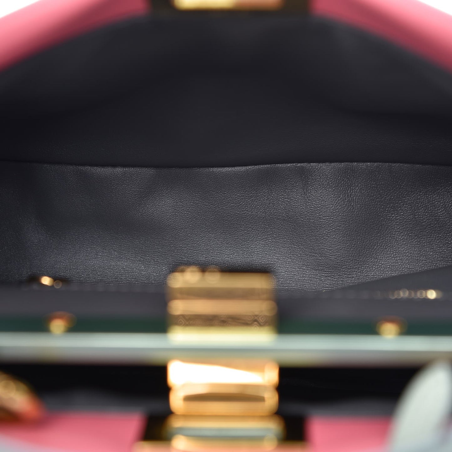 Nappa Colorblock Mini Peekaboo Iconic Satchel Rosa Fluo Oxigen Slate