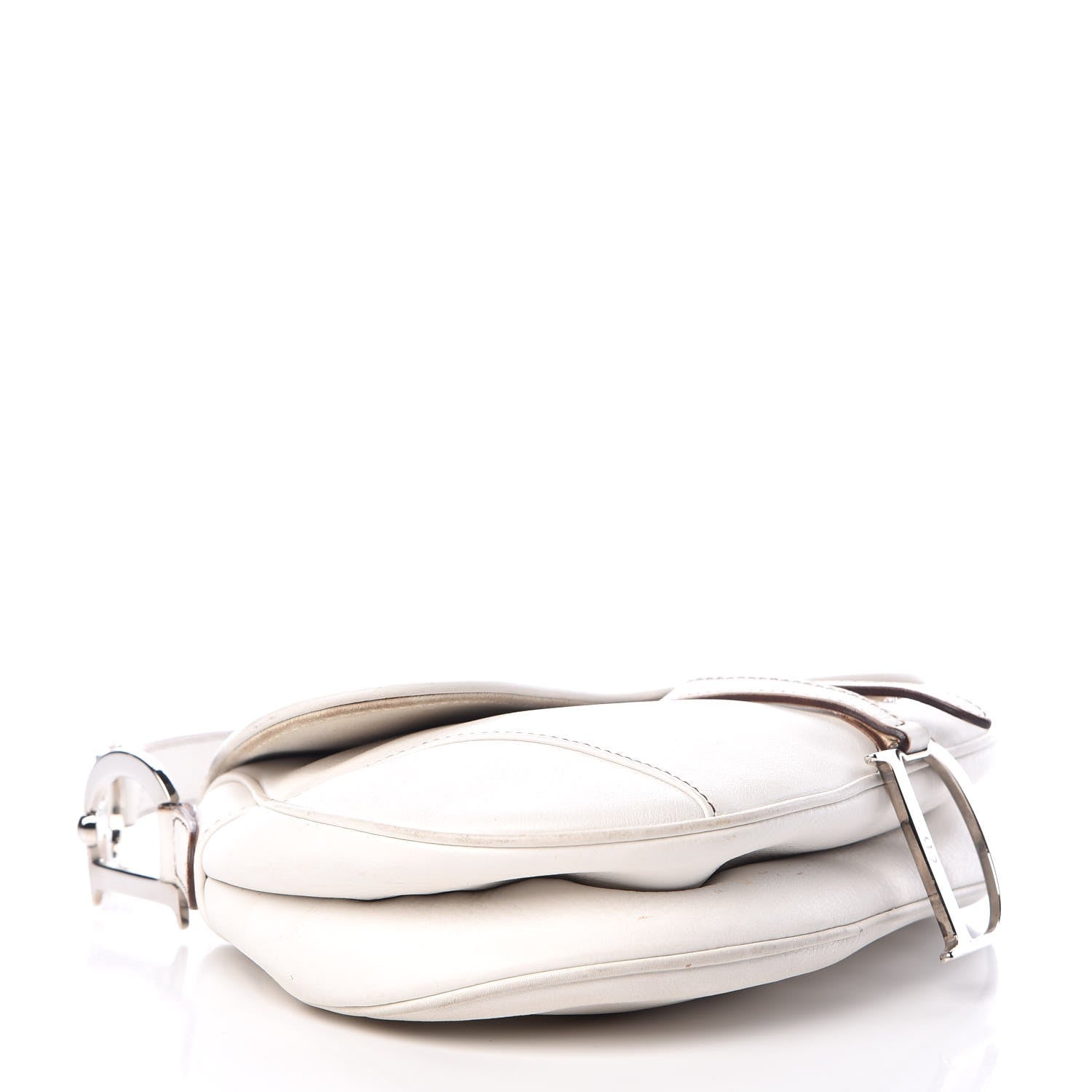 Christian Dior Calfskin Saddle Bag White 4 of 14