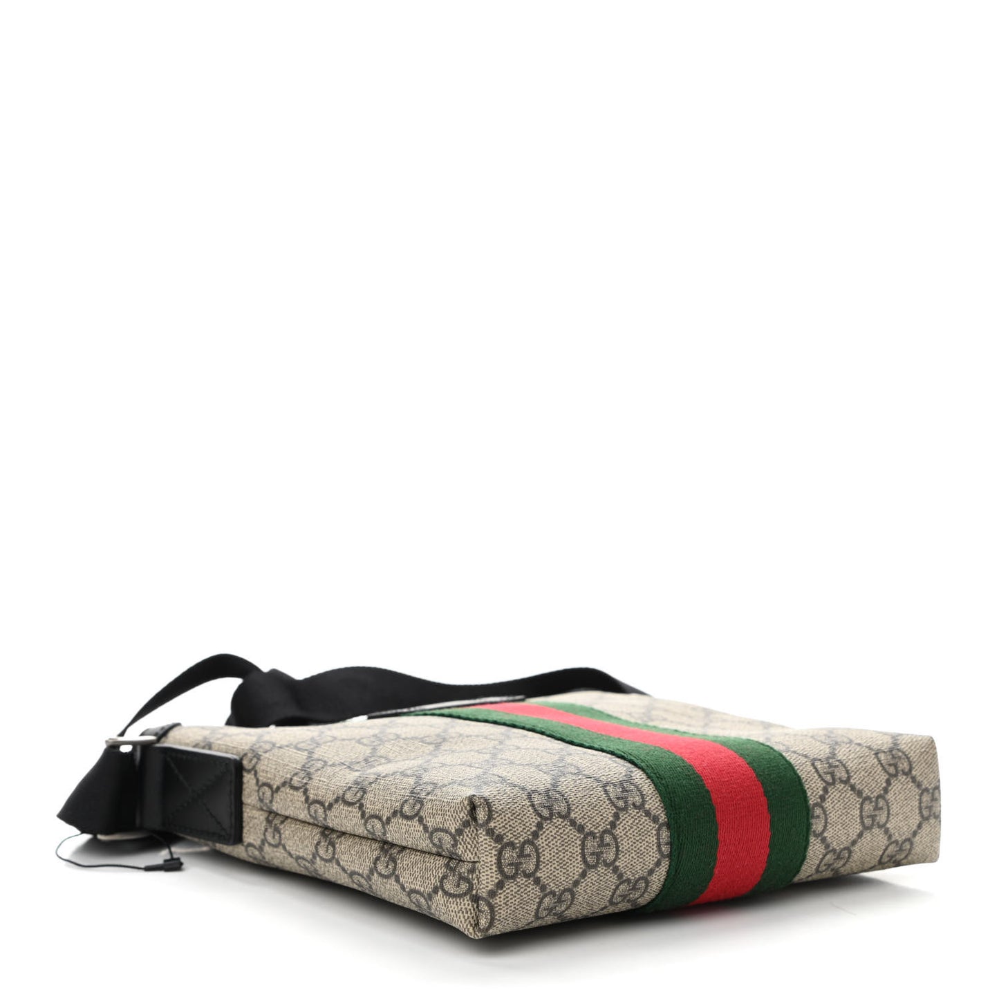 GG Supreme Monogram Web Messenger Bag Black