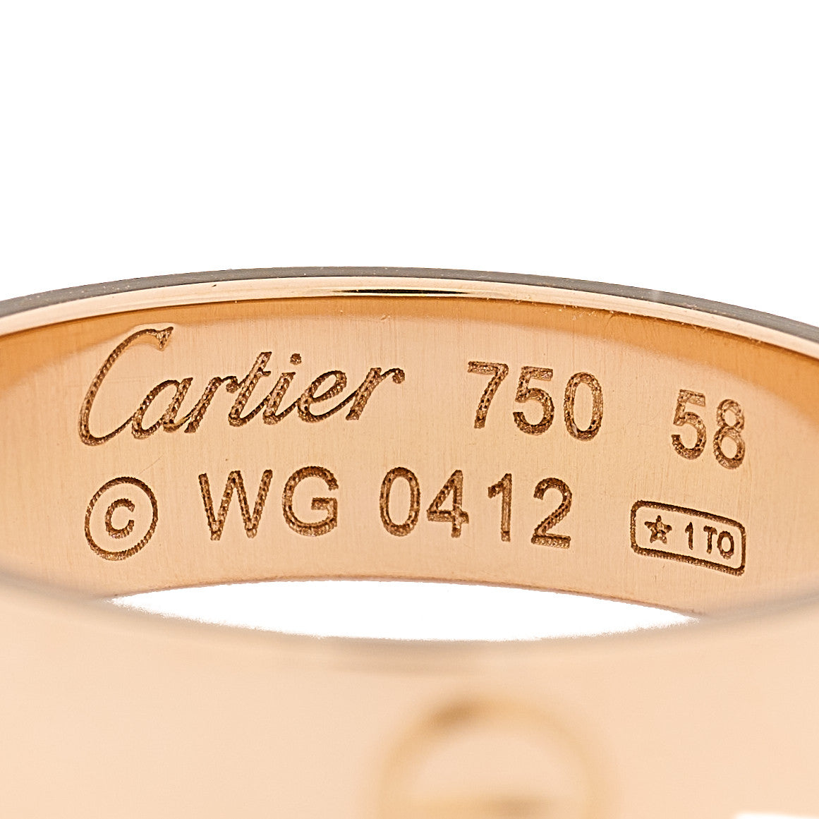 18K Pink Gold 5.5mm LOVE Ring 58 8.25