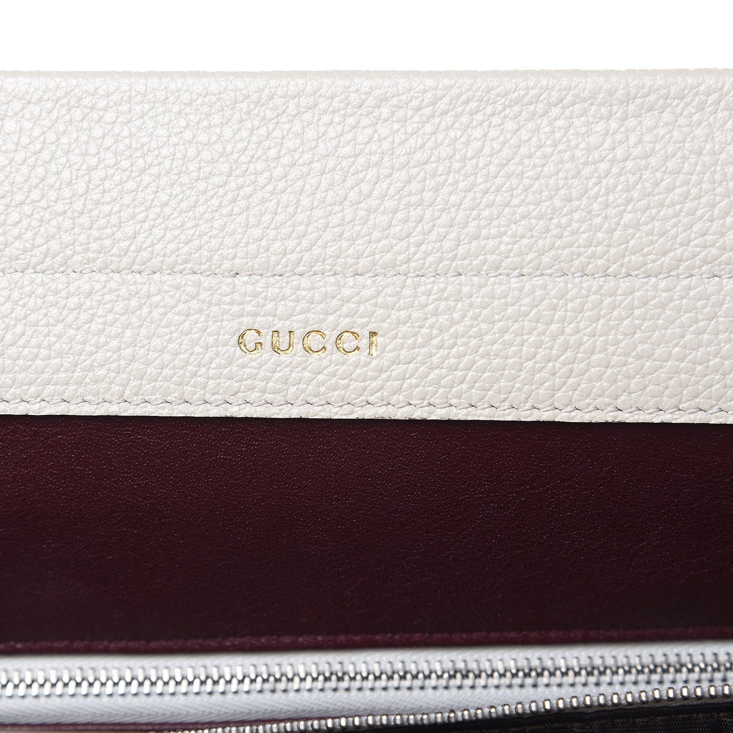 Grainy Calfskin Medium Zumi Top Handle Bag Mystic White
