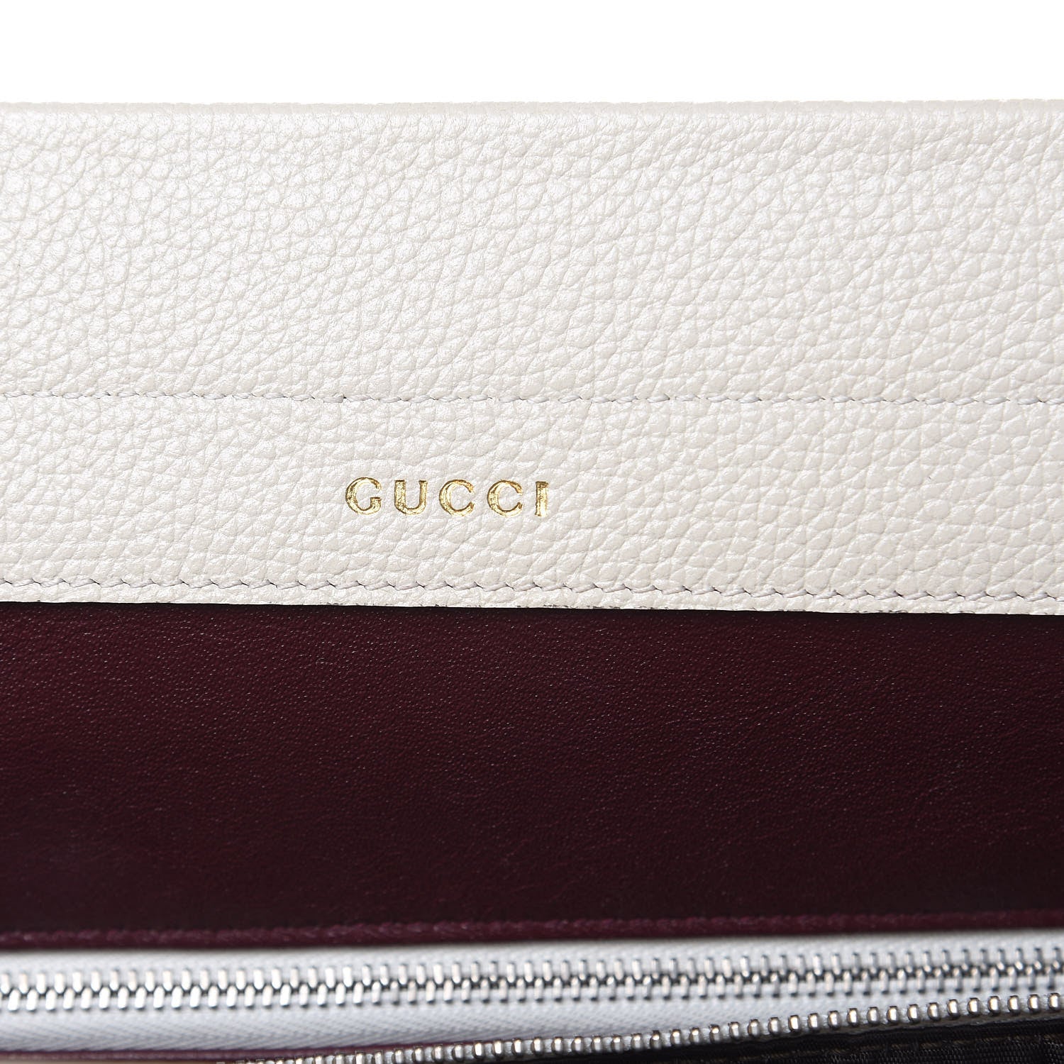 Gucci Grainy Calfskin Medium Zumi Top Handle Bag Mystic White 7 of 10