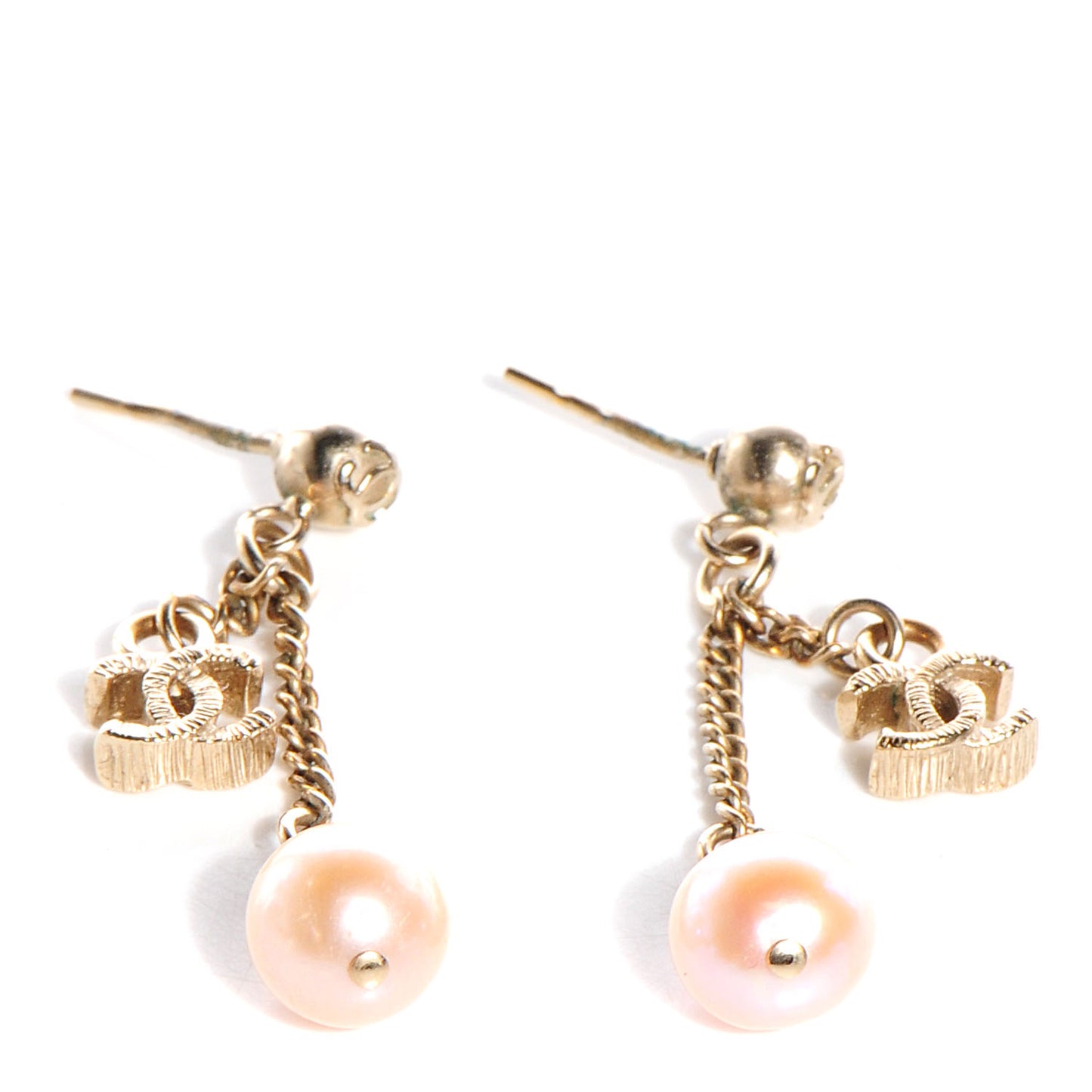 Pearl CC Dangle Earrings