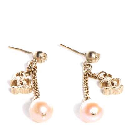 Chanel Pearl CC Dangle Earrings 3 of 4
