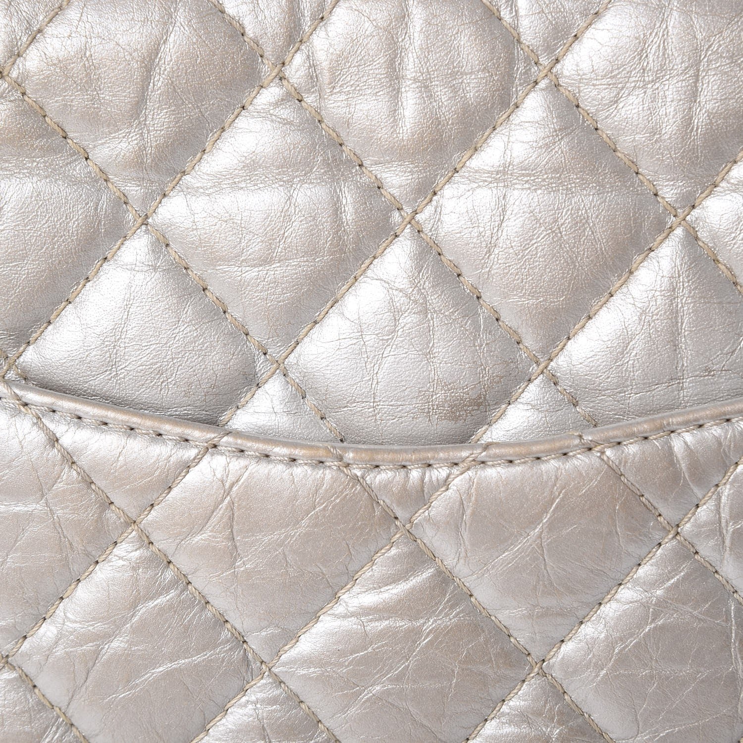 Chanel Metallic Aged Calfskin Quilted 2.55 Reissue 226 Flap Silver 8 of 17