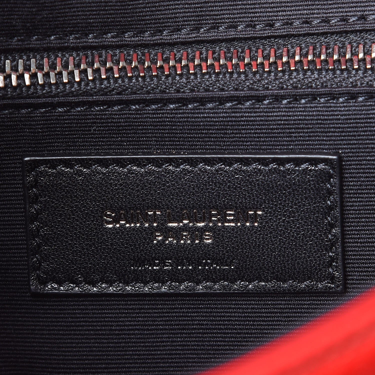 Saint Laurent Lambskin Patchwork Monogram Medium Jamie Red 9 of 12