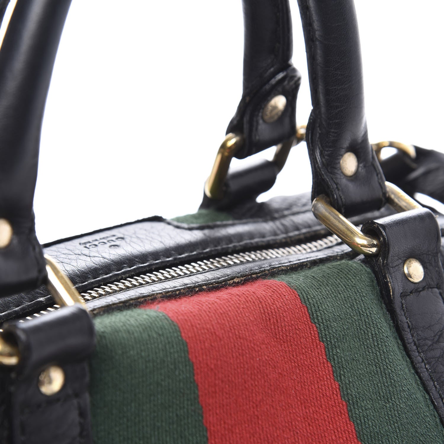Gucci Calfskin Vintage Web Small Boston Black 19 of 21