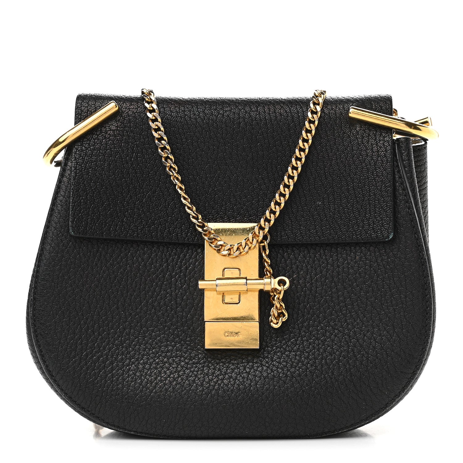 Chloe Grained Lambskin Drew Shoulder Bag Black 1 of 11