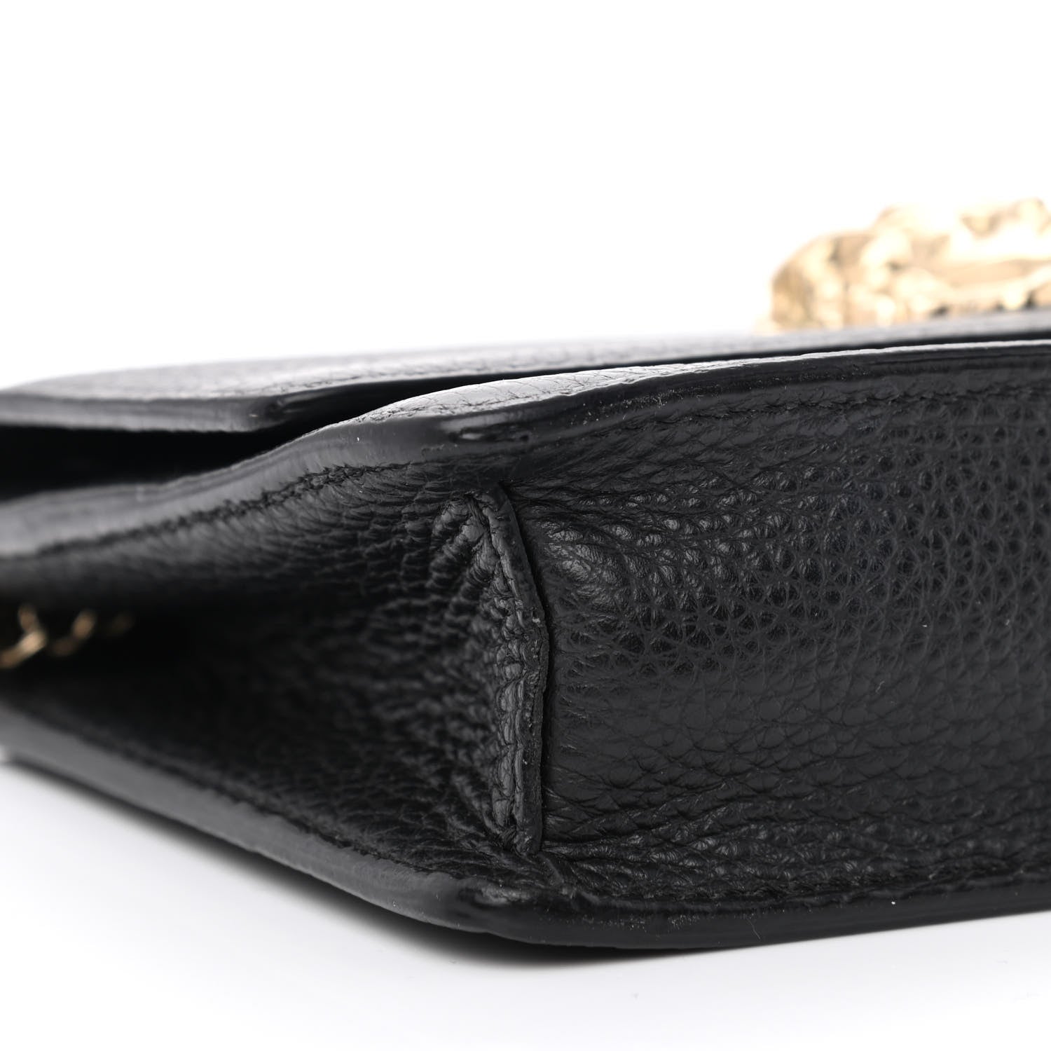 Versace Grained Calfskin Medusa Wallet On Chain Black 8 of 9
