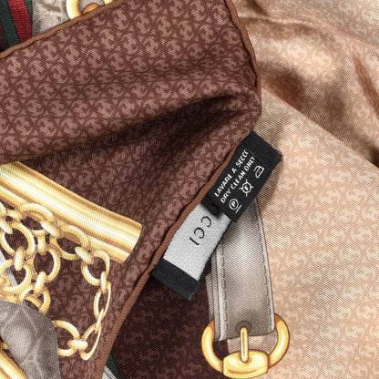 Gucci Silk Interlocking G Belts Scarf Brown 4 of 4