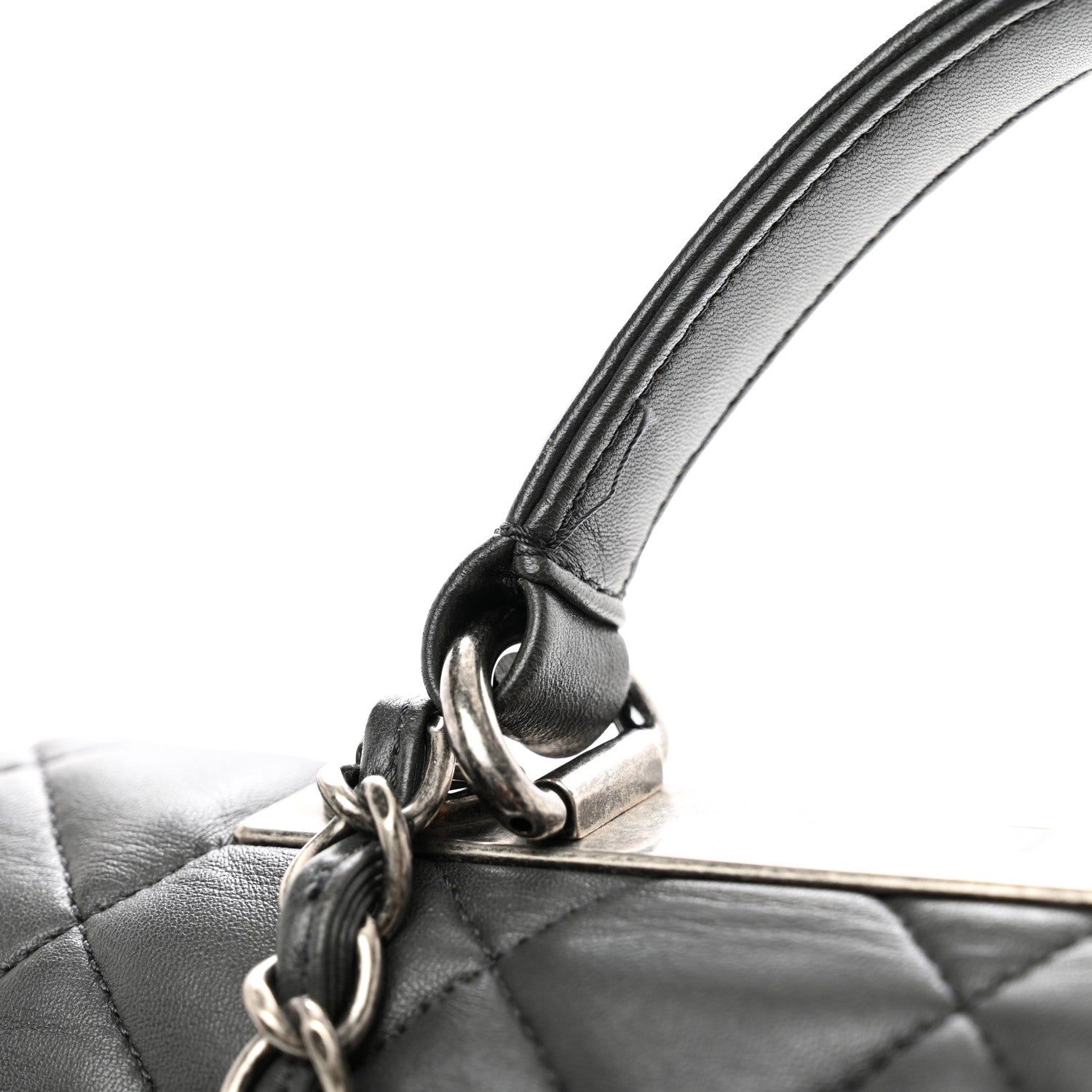 Chanel Lambskin Quilted Large Trendy CC Dual Handle Flap Bag Dark Grey 11 of 11