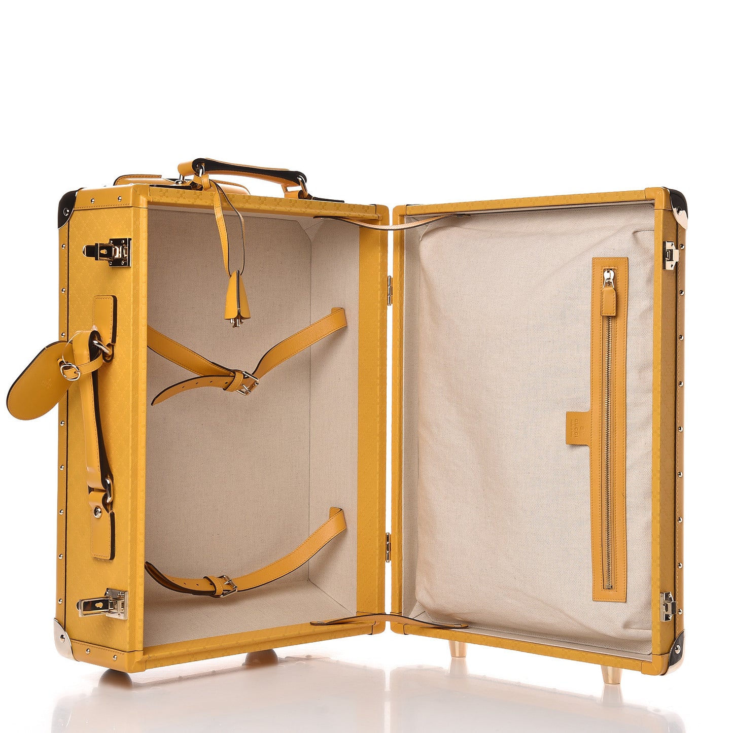 Bright Diamante Structured Suitcase Bumblebee