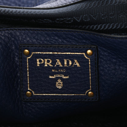 Prada Vitello Daino Side Zip Tote Bluette 8 of 11