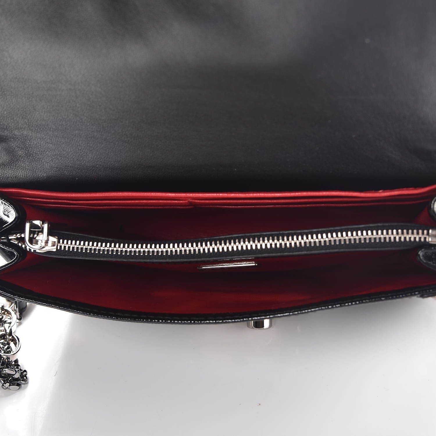 Prada Saffiano Vernice Studded Crossbody Bag Black 6 of 8
