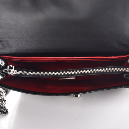 Prada Saffiano Vernice Studded Crossbody Bag Black 6 of 8