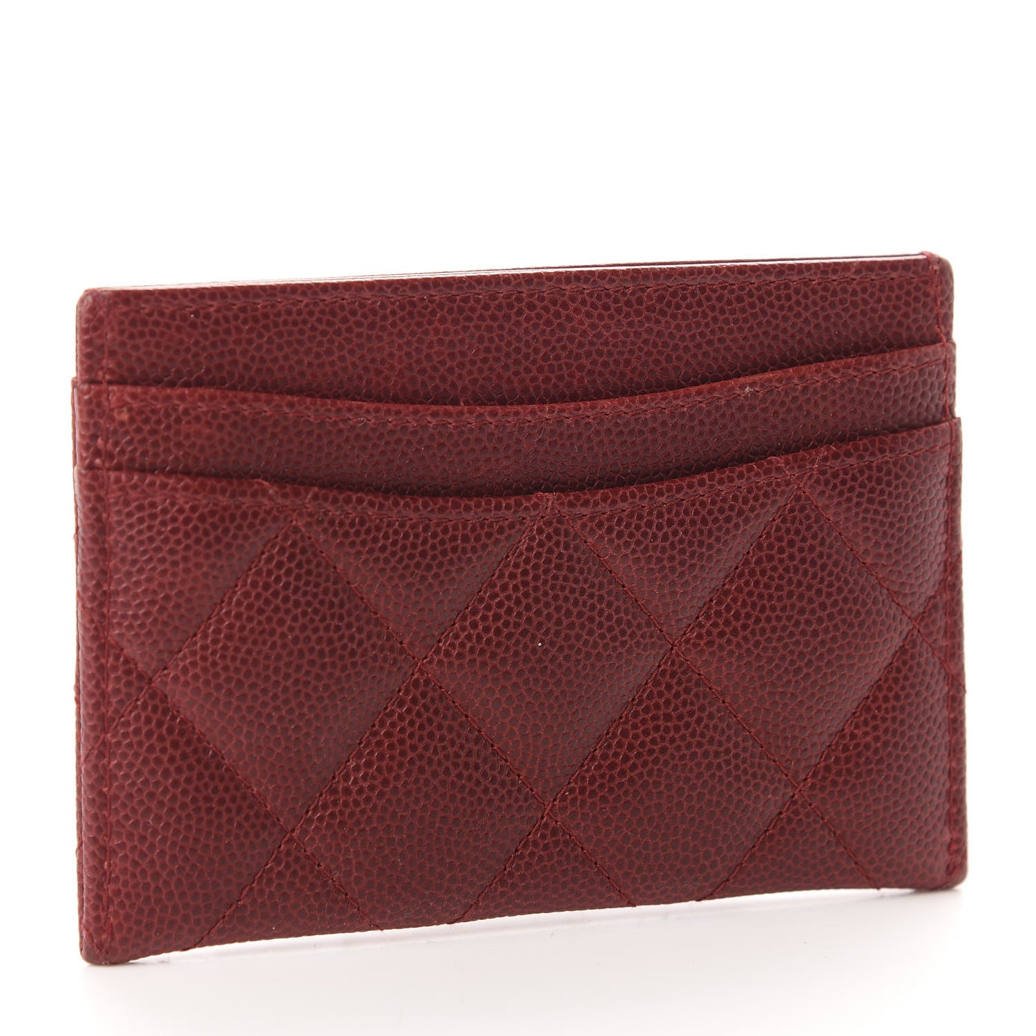 Chanel Caviar Quilted Card Holder Red 3 of 8